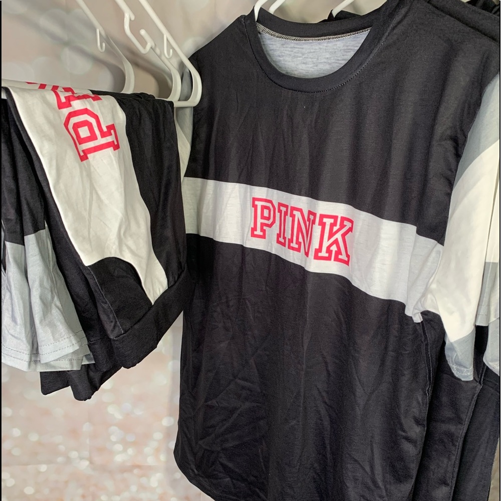 Black & Gray PINK Loungewear Set